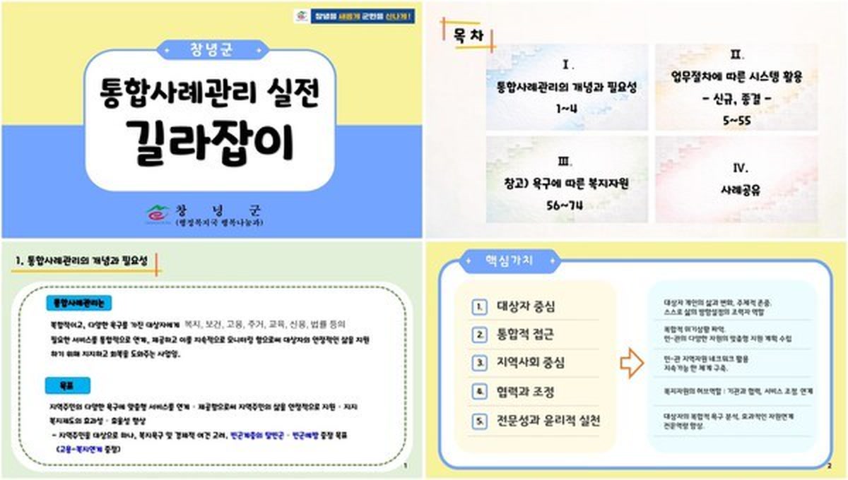 창녕군, ‘통합사례관리 실전 길라잡이’ 매뉴얼 제작 및 배부