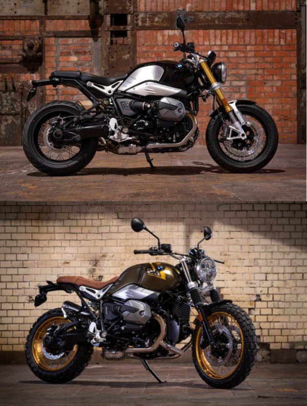 BMW R nineT(위), R nine T 스크램블러