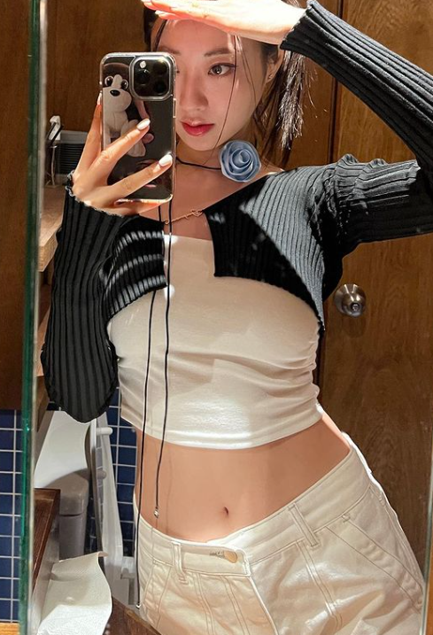 경리, 머리끈을 초크로? 깡마른 근황 공개