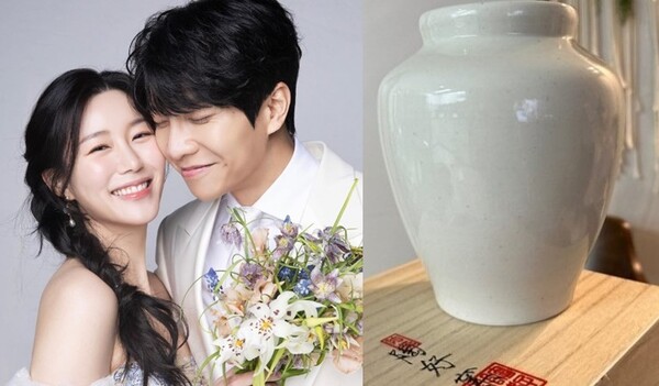 이승기♥이다인 부부의 결혼 답례품 '화병'...어떤 의미?
