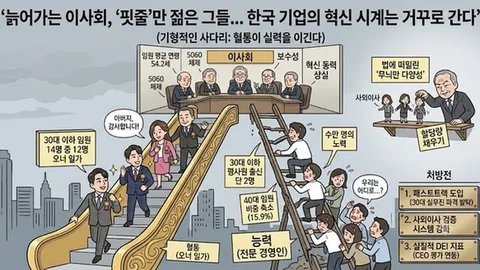 [데스크 칼럼] 늙어가는 이사회, ‘핏줄’만 젊은 그들... 한국 기업의 혁신 시계는 거꾸로 간다