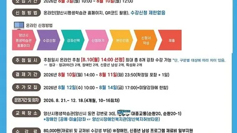 양산시평생학습관, 시민들의 배움ㆍ성장 지원 나서