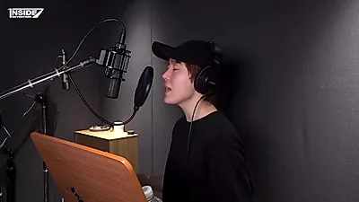 SEVENTEEN粉丝见面会个人舞台准备，解读歌曲并调整人声细节的Reverse Recording现场