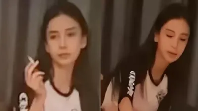 실내에서 대놓고 흡연하다 걸린 미녀 배우 