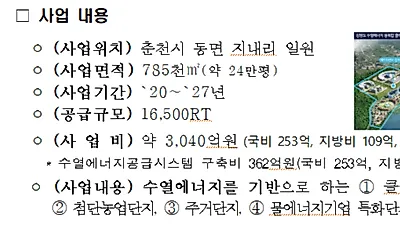 한강물환경연구소에 북한강 활용한 수열에너지 적용