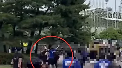 20~30명이 둘러싸고…K리그1 수원 팬들, 서울 팬 집단폭행 