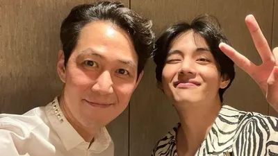 이정재, 세대 차이 뛰어 넘는 투샷 눈길