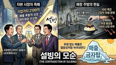 [데스크 칼럼] 2100억의 금자탑과 '배수구 장갑'… 설빙, 자본의 달콤함에 가려진 위생의 민낯