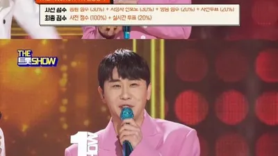 '더 트롯쇼' 영탁, '전복 먹으러 갈래'로 1위 기록. "계속 좋은 음악 전해드릴 것"