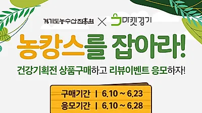경기도 농수산진흥원, 23일까지 마켓경기 ‘건강식품 판촉전’. 과일청 등 80여 가지 판매