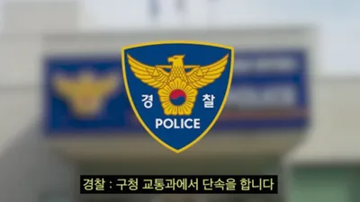 번호판 없이 운전하는데 "우리 업무 아니다"라는 경찰