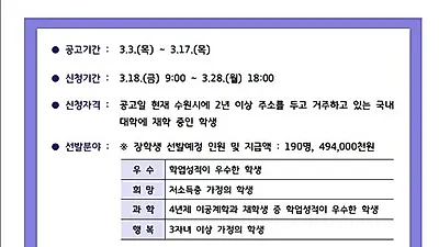 수원시장학재단 2022년 상반기 대학 장학생 190명 선발