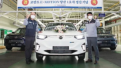 쌍용차, 코란도 이모션 독일, 영국 등 유럽 지역으로 첫 선적, 11월부터 현지 시장 판매