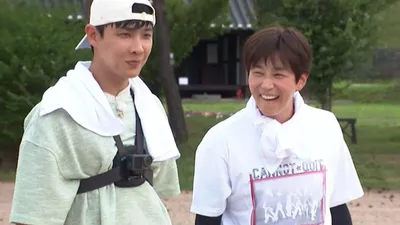이준 신발끈 묶어준 딘딘, '1박 2일' 아산