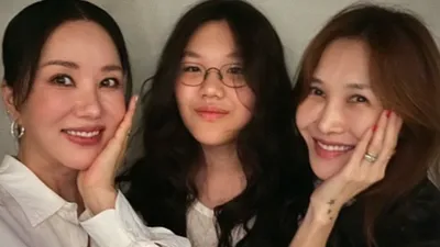 엄태웅 딸 엄지온 근황, 엄정화와 함께 '찰칵'