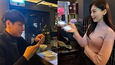 이다은♥윤남기, 딸 리은이 빼고 '핑크빛 소고기 데이트'