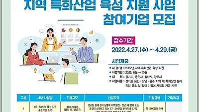 성남시, 지역 특화산업 22개사에 최대 1500만원씩 지원
