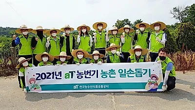 한국농수산식품유통공사, 농촌일손돕기 구슬땀