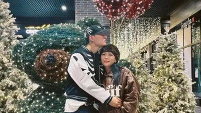허니제이, 완벽 비주얼 남편 품에 안겨 '메리 크리스마스'