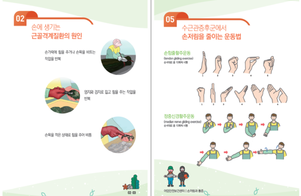 어작업에 따른 손상 예방 리플릿(제공 : 해양수산부)