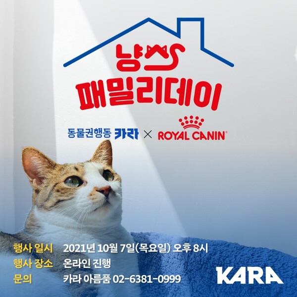 로얄캐닌, 동물권행동 카라와 함께  고양이 입양 가족의 날 ‘냥스패밀리 데이’ 개최