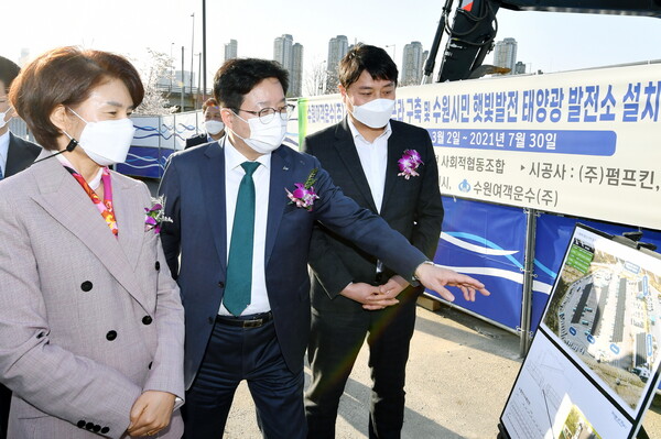 수원시 동부버스차고지, 친환경 에너지 클러스터로 재탄생 민·관 거버넌스로 충전시설과 발전시설 구축…발전 수익은 시민에 환원