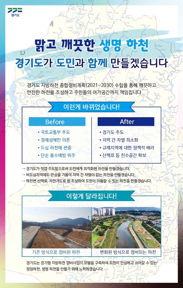 [인포그래픽] 경기도 지방하천 종합정비계획(2021~2030)