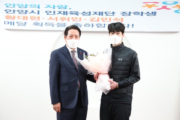베이징 동계올림픽 영웅 황대헌 선수, 21일 안양시청 찾아