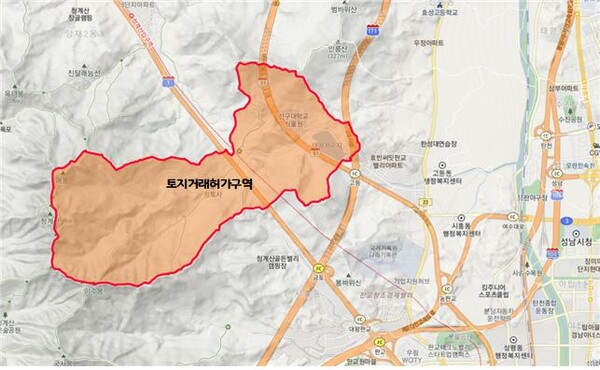 성남시 상적동 5.58㎢ 토지거래허가구역 재지정…기획부동산 투기 차단