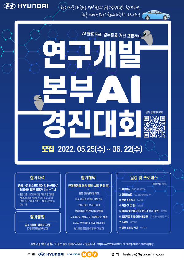 현대자동차, 전문가와 함께하는 AI 경진대회 개최