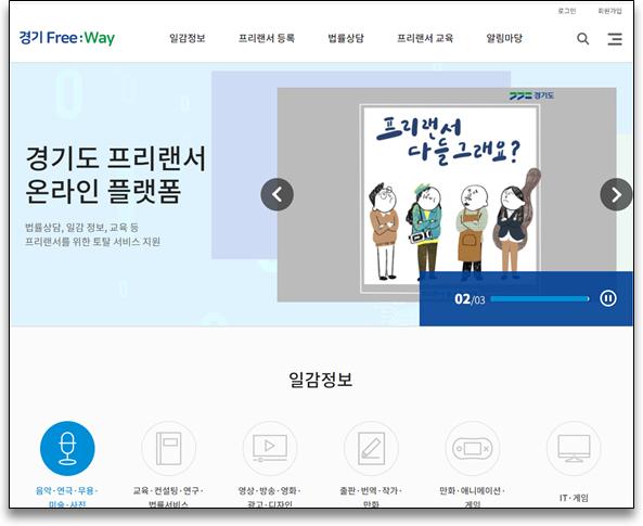 경기도, 프리랜서를 위한 온라인 플랫폼, ‘경기프리웨이(Free:way)’ 서비스 시작