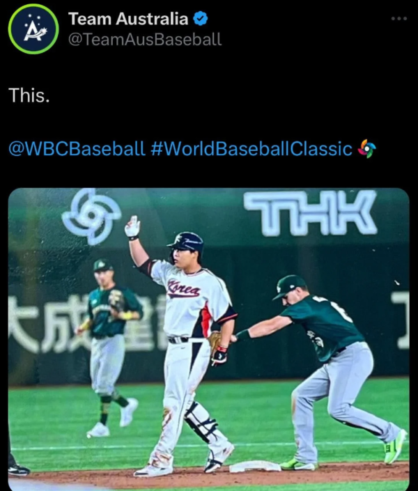 [WBC] 호주, 강백호 충격 세리머니 주루사 대놓고 조롱 