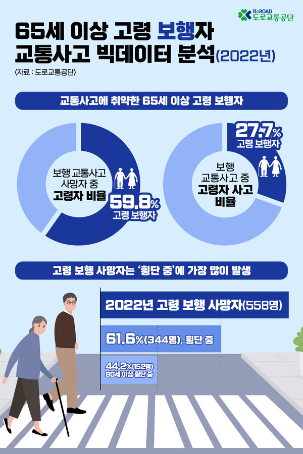 고령 운전자, 고령 보행자 사망사고 증가... 사망자 10명 중 6명이 고령자